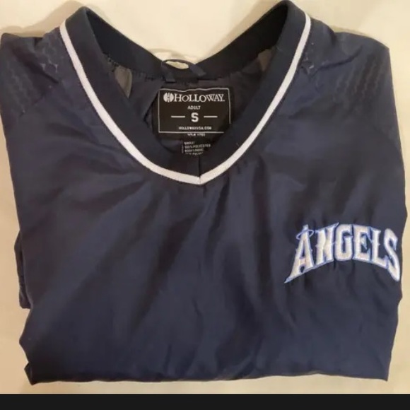 Los Angeles Angels Men's Blue Holloway Bionic Windshirt Pullover Size Small - Picture 4 of 10
